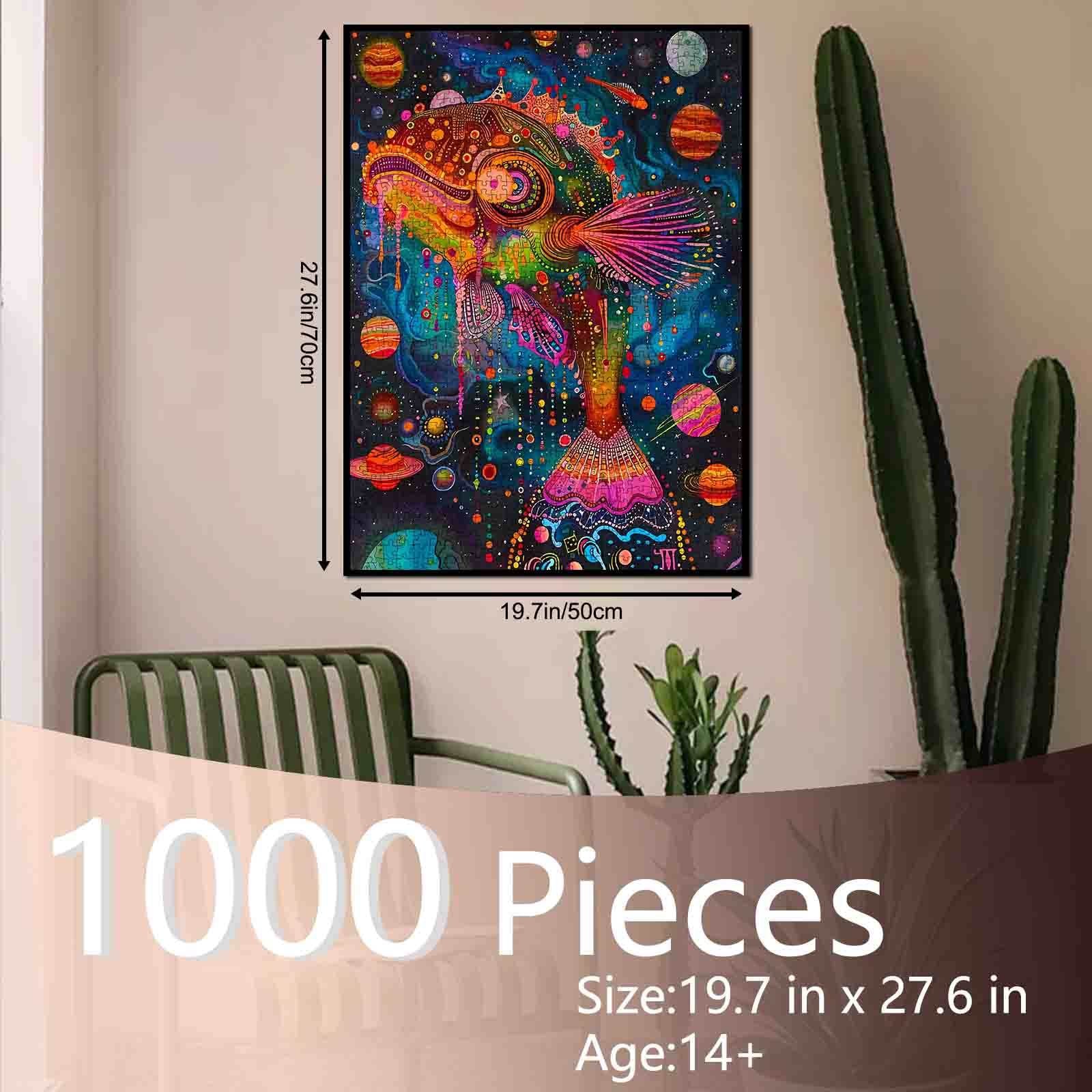 tucocoo-jigsaw-cosmic-fish-puzzle-1000-teile-neon-fisch-motiv image 5
