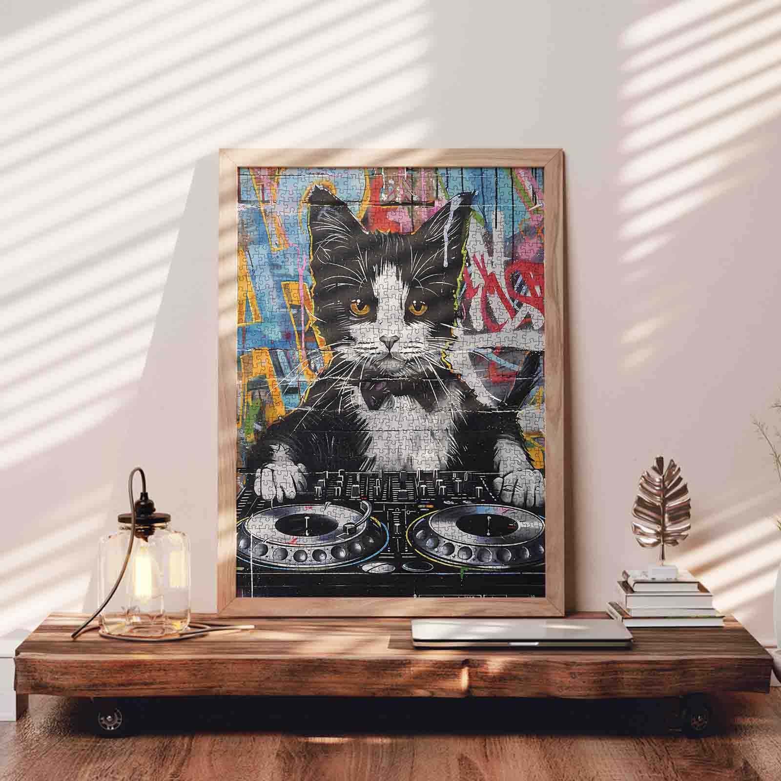 tucocoo-dj-cat-graffiti-puzzle-1000-teile-katze image 3