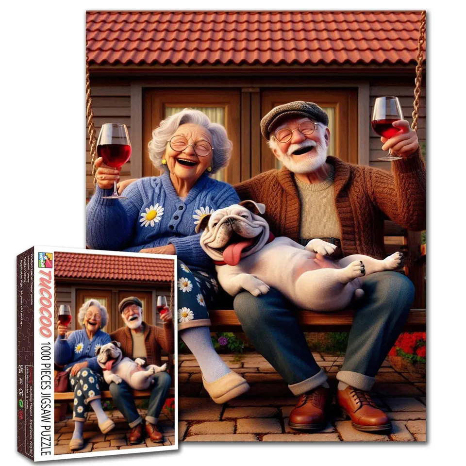 tucocoo-elderly-couple-dog-puzzle-1000-teile-senioren image 1