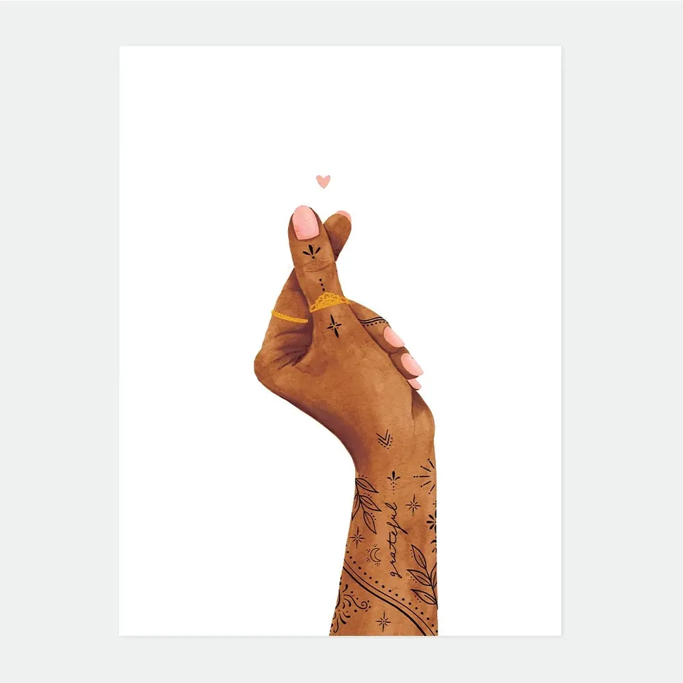 all-the-ways-to-say-fingers-heart-poster-mittel-29-7x39-7 image 1