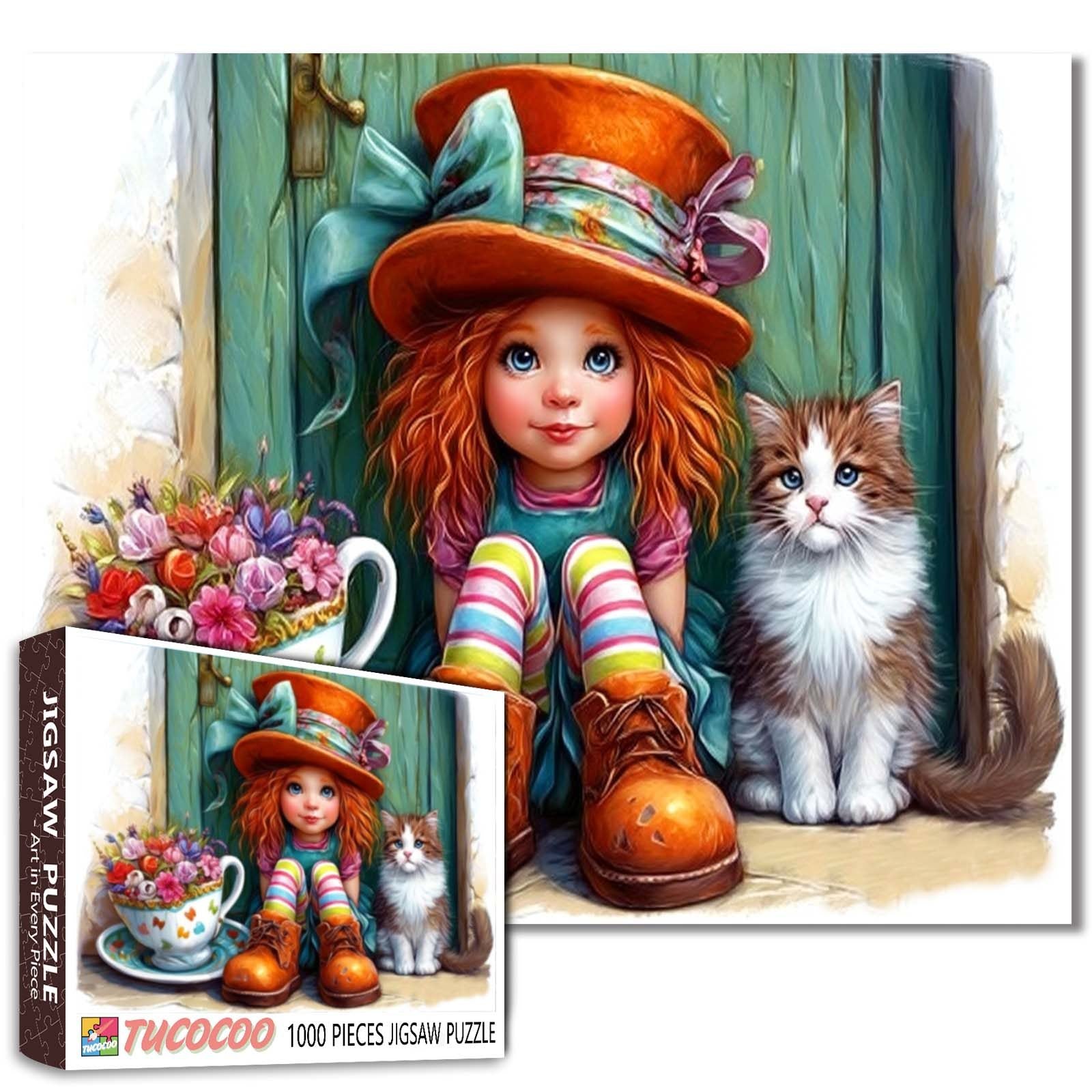 tucocoo-cozy-window-seat-girl-with-cat-puzzle-1000-teile-katze image 1