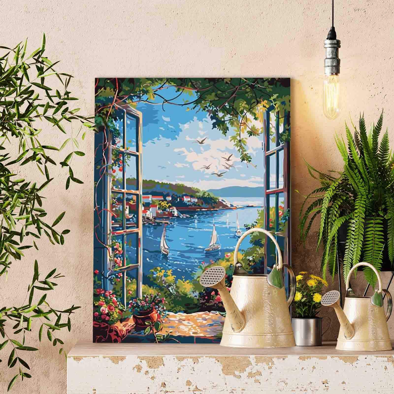tucocoo-seaside-balcony-view-malen-nach-zahlen-strand-40x50-ohne-rahmen image 2