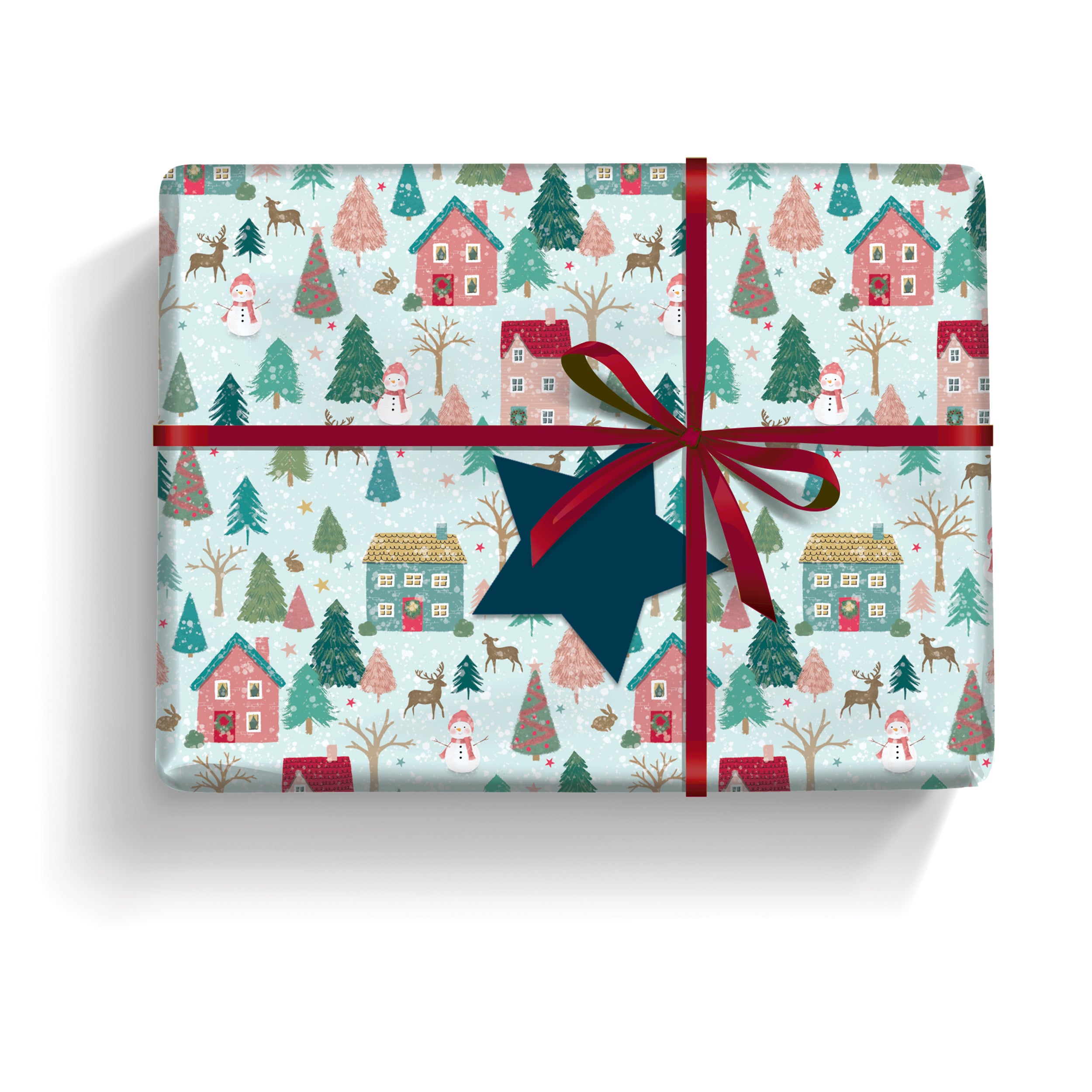 otter-house-geschenkpapier-woodland-village-weihnachten-5-bogen-tags image 3