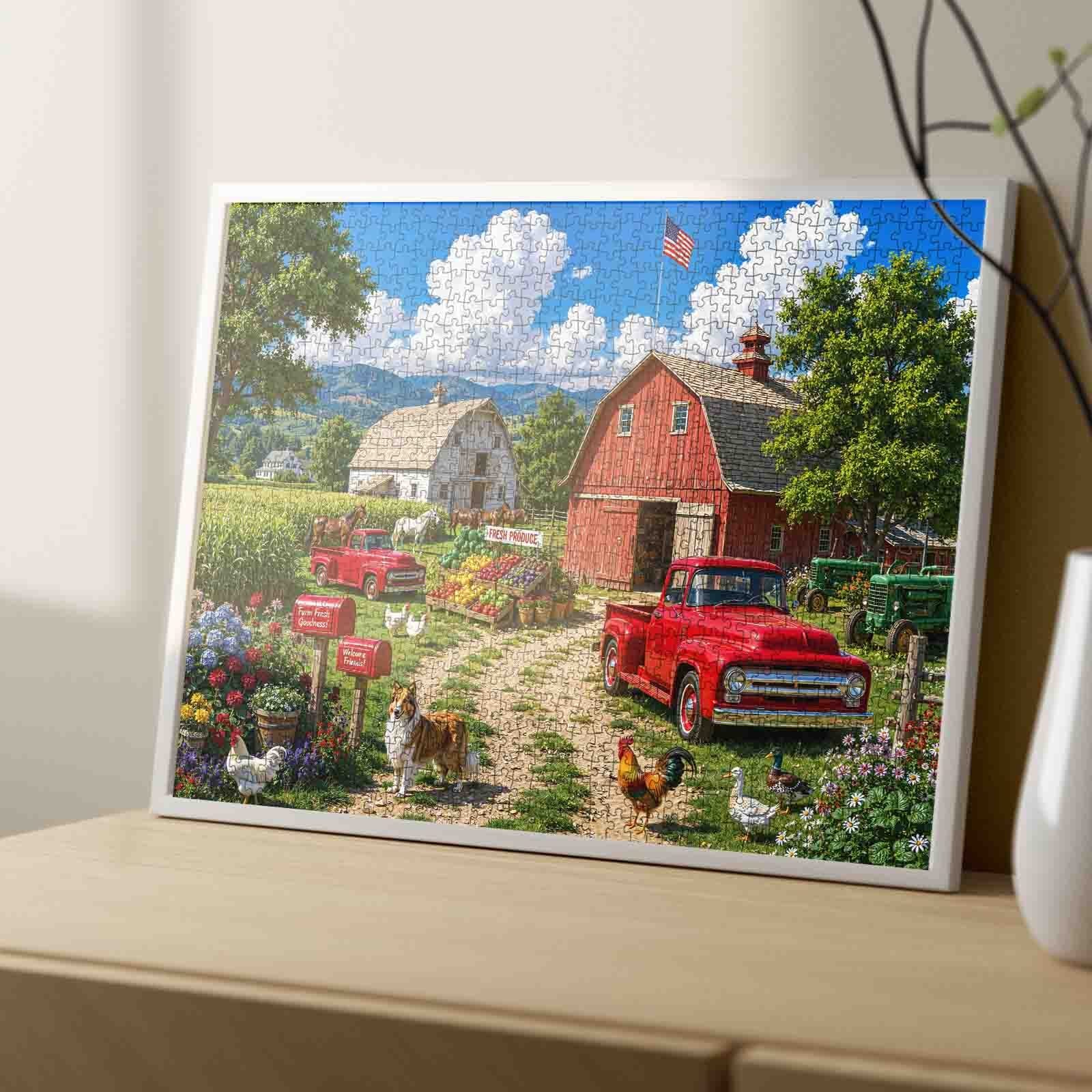 tucocoo-american-country-farm-red-truck-puzzle-1000-teile-farm image 4