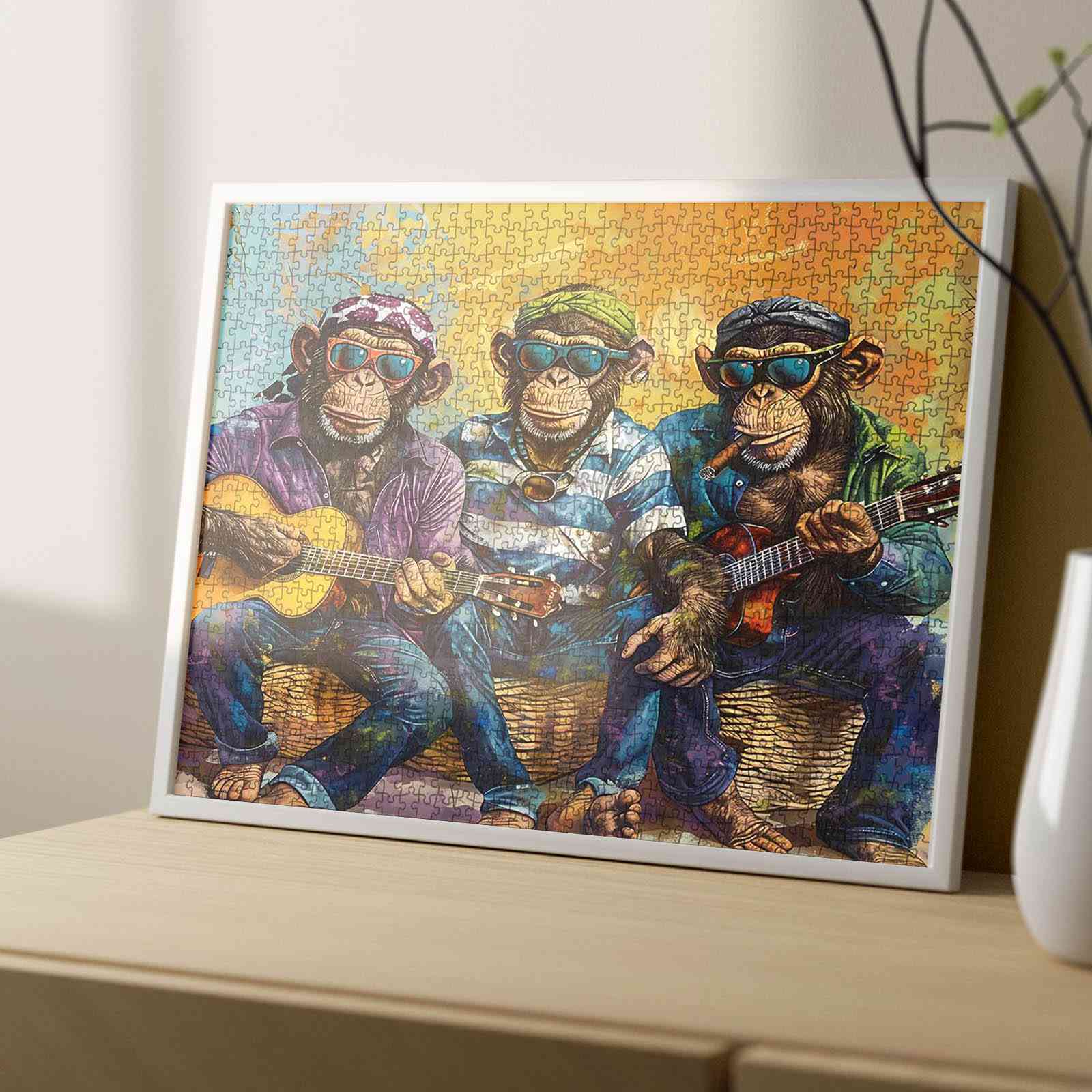 tucocoo-jigsaw-puzzles-schimpansen-gitarre-puzzle-1000-teile-tiere image 4