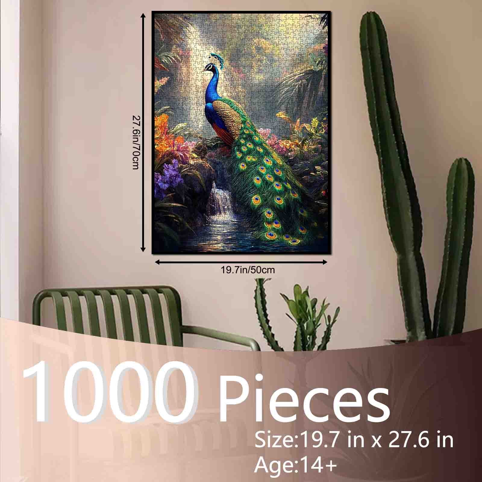 tucocoo-majestic-peacock-garden-puzzle-1000-teile-pfau image 5