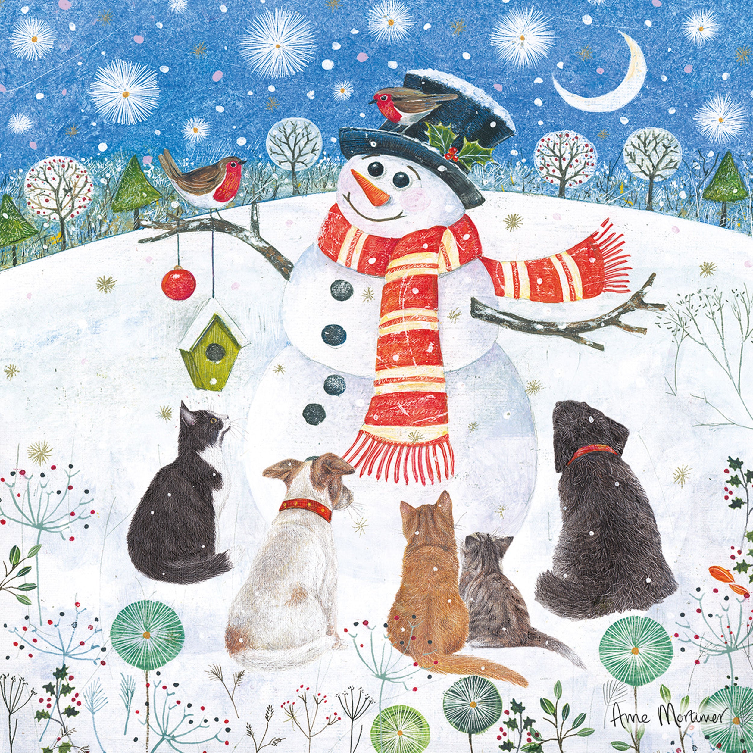 otter-house-christmas-weihnachtskarten-snowman-s-friends-charity image 1