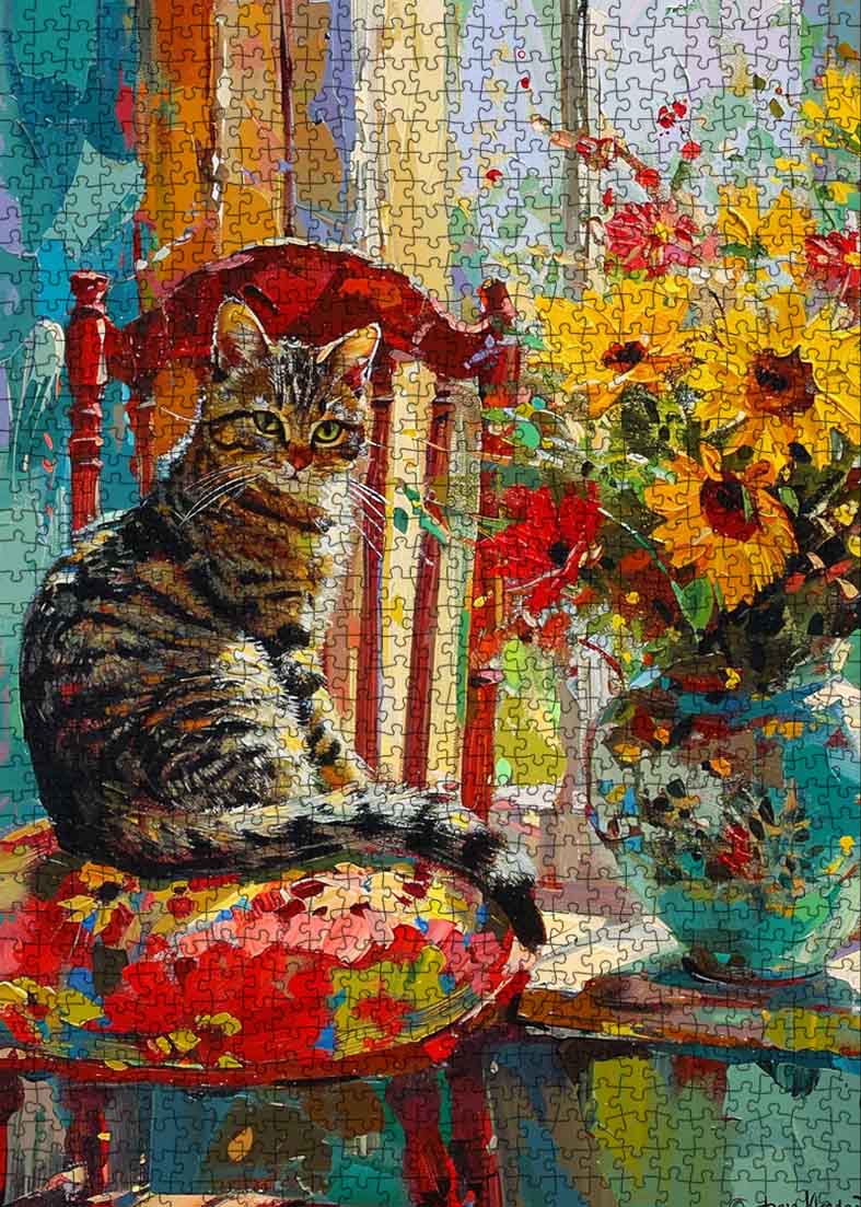 tucocoo-cute-cats-sitting-on-chairs-puzzle-1000-teile-katze image 2