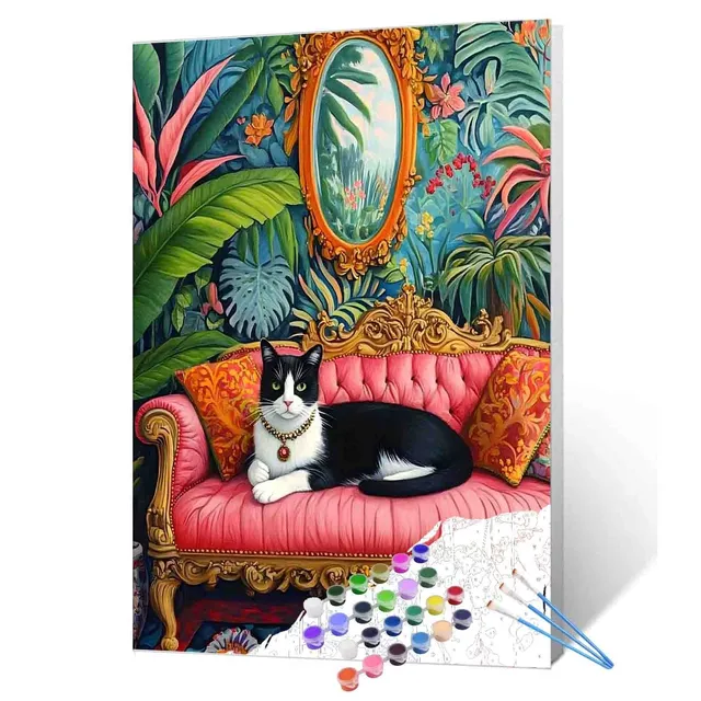 tucocoo-paint-by-numbers-royal-sofa-cat-malen-nach-zahlen-40x50-cm image 1