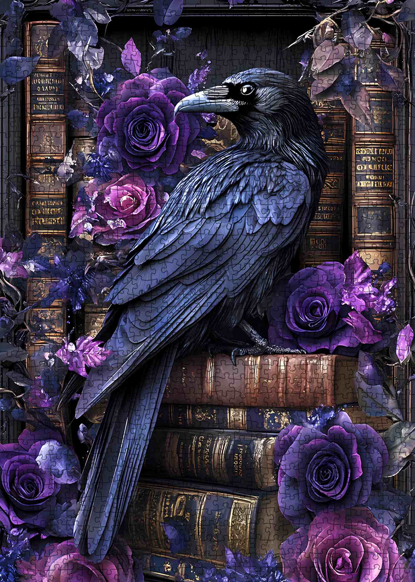 tucocoo-gothic-raven-roses-jigsaw-puzzle-1000-teile image 2
