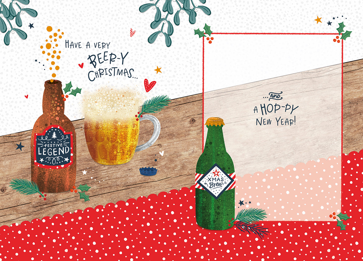 otter-house-christmas-husband-beers-weihnachtskarte-ehemann-bier image 2