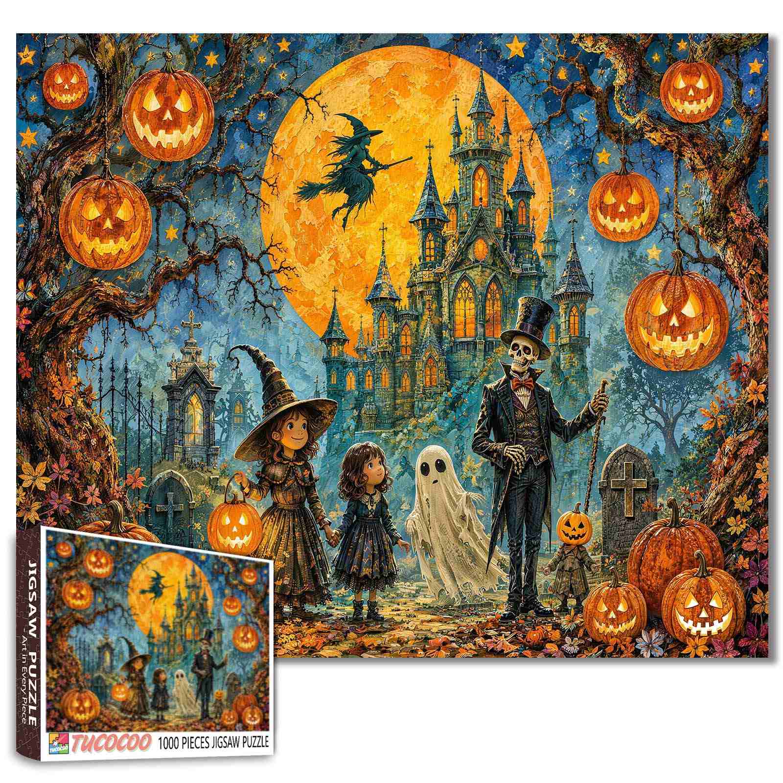 tucocoo-jigsaw-puzzles-moonlit-castle-puzzle-1000-teile-halloween image 1
