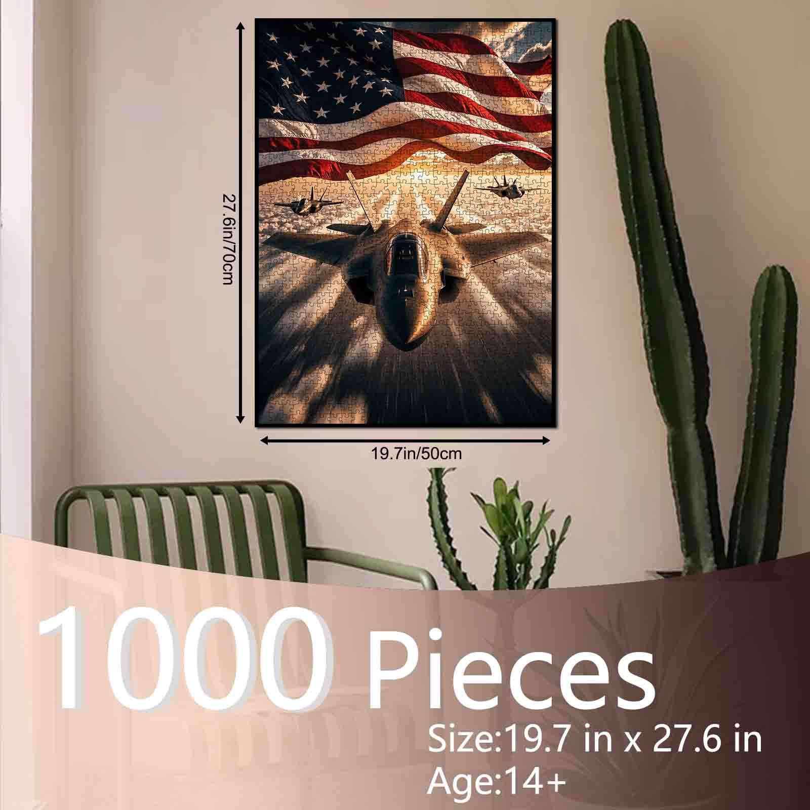 tucocoo-fighter-jet-flag-puzzle-1000-teile-flugzeug image 5