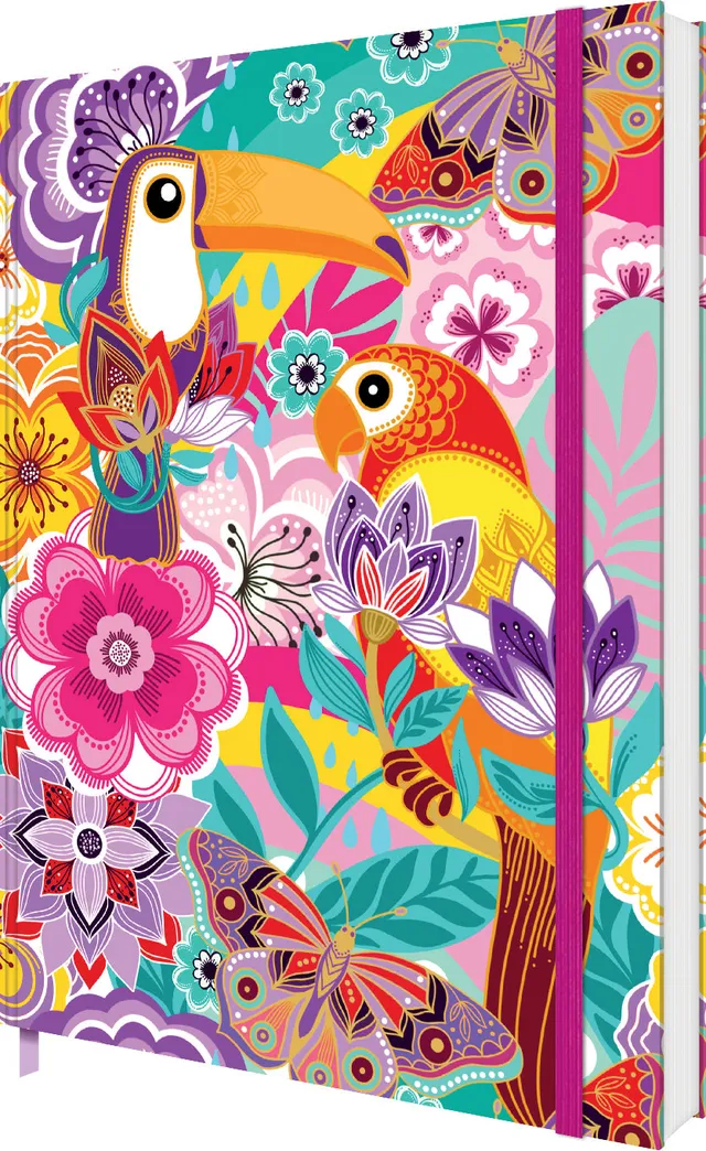 otter-house-birds-and-flowers-a5-notizbuch-tukan-175-seiten image 1