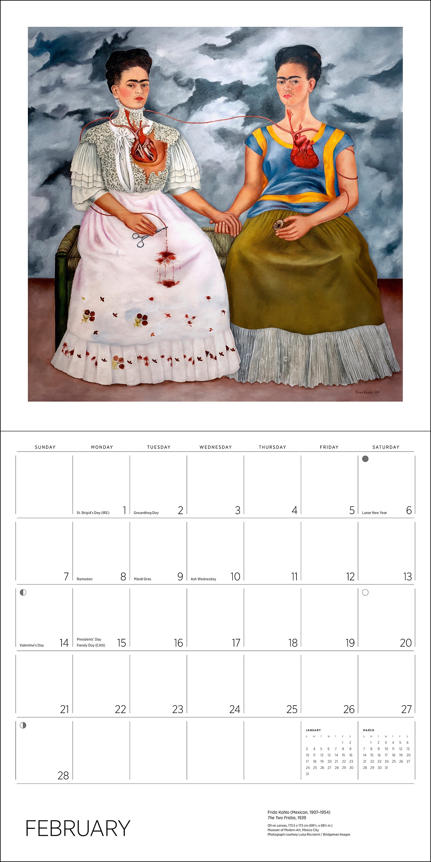 pomegranate-frida-kahlo-2027-wandkalender-kunst image 3