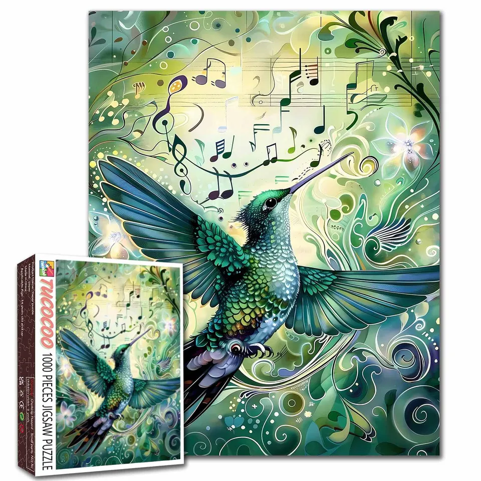tucocoo-jigsaw-emerald-hummingbird-melody-puzzle-1000-teile-kolibri image 1