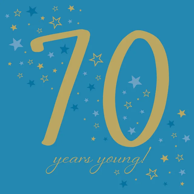 otter-house-age-to-celebrate-70-geburtstagskarte-folie-sterne image 1