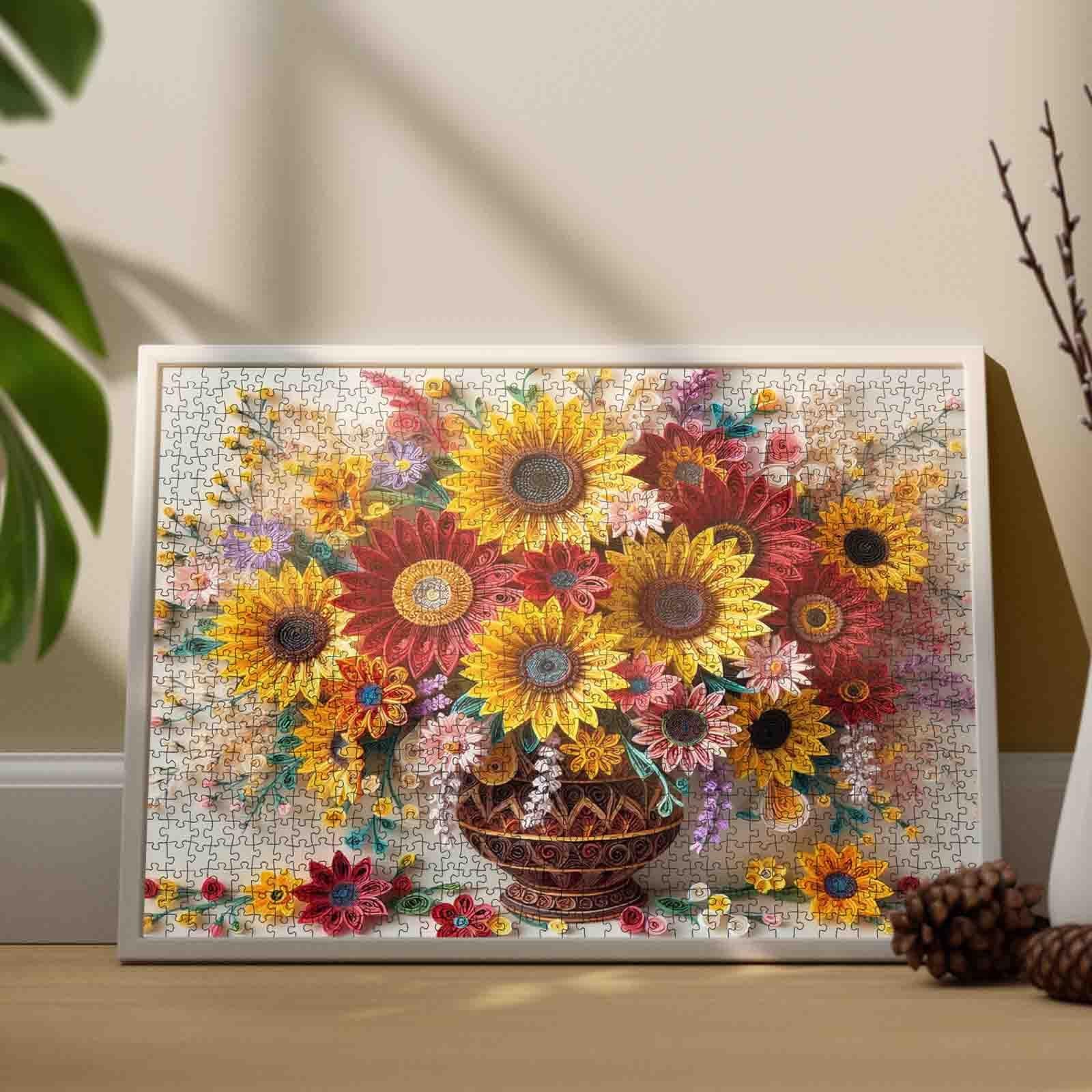 tucocoo-sunflower-quilling-art-puzzle-1000-teile-blumen image 3