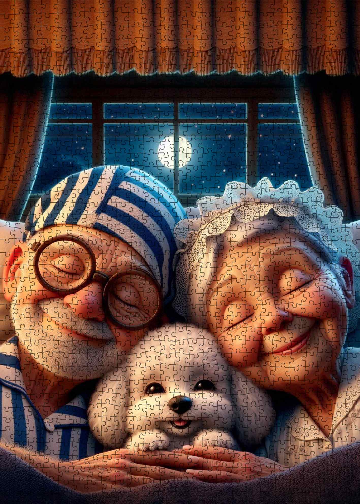 tucocoo-moonlit-cozy-night-puzzle-1000-teile-mondmotiv image 2