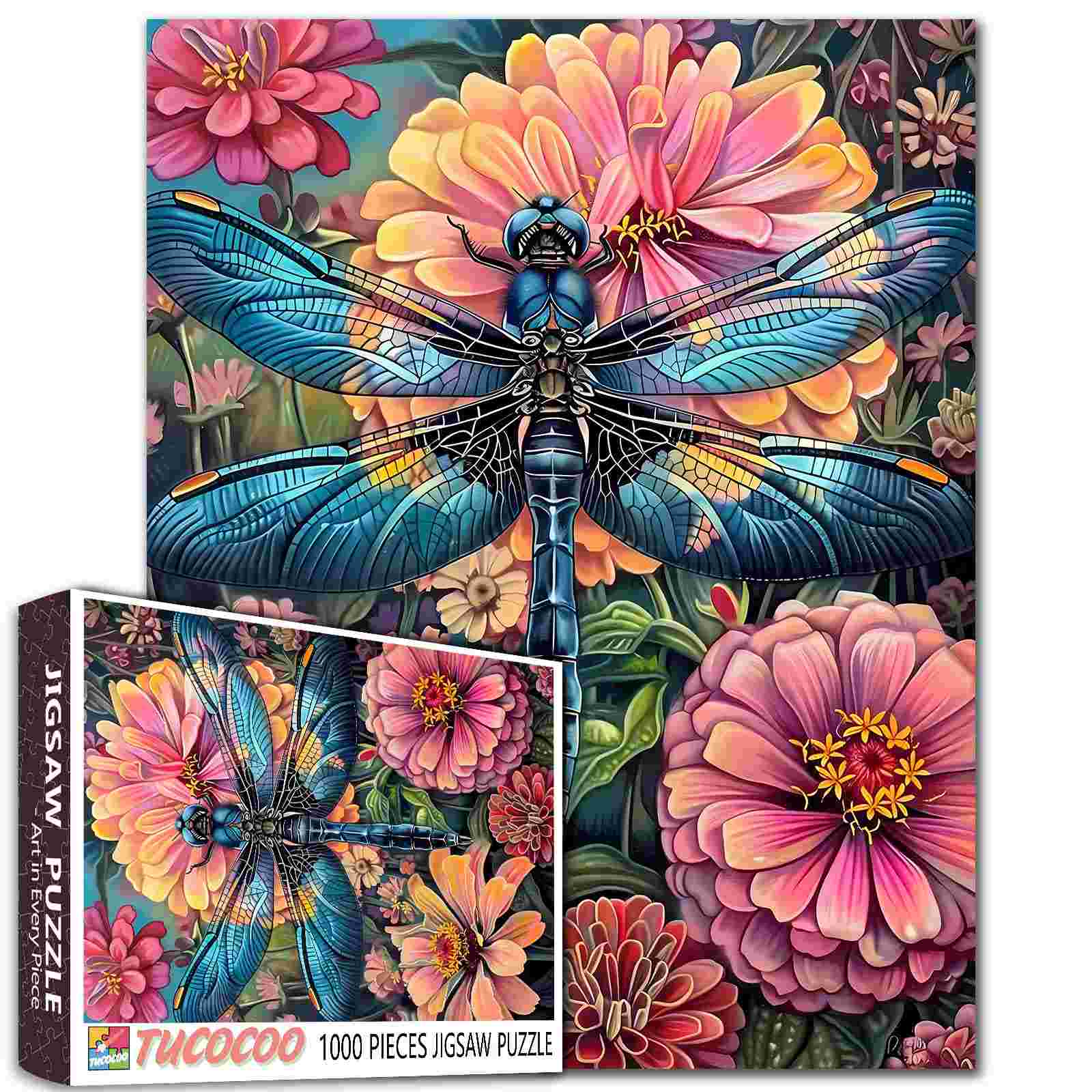 tucocoo-dragonfly-garden-puzzle-1000-teile-libelle-garten image 1