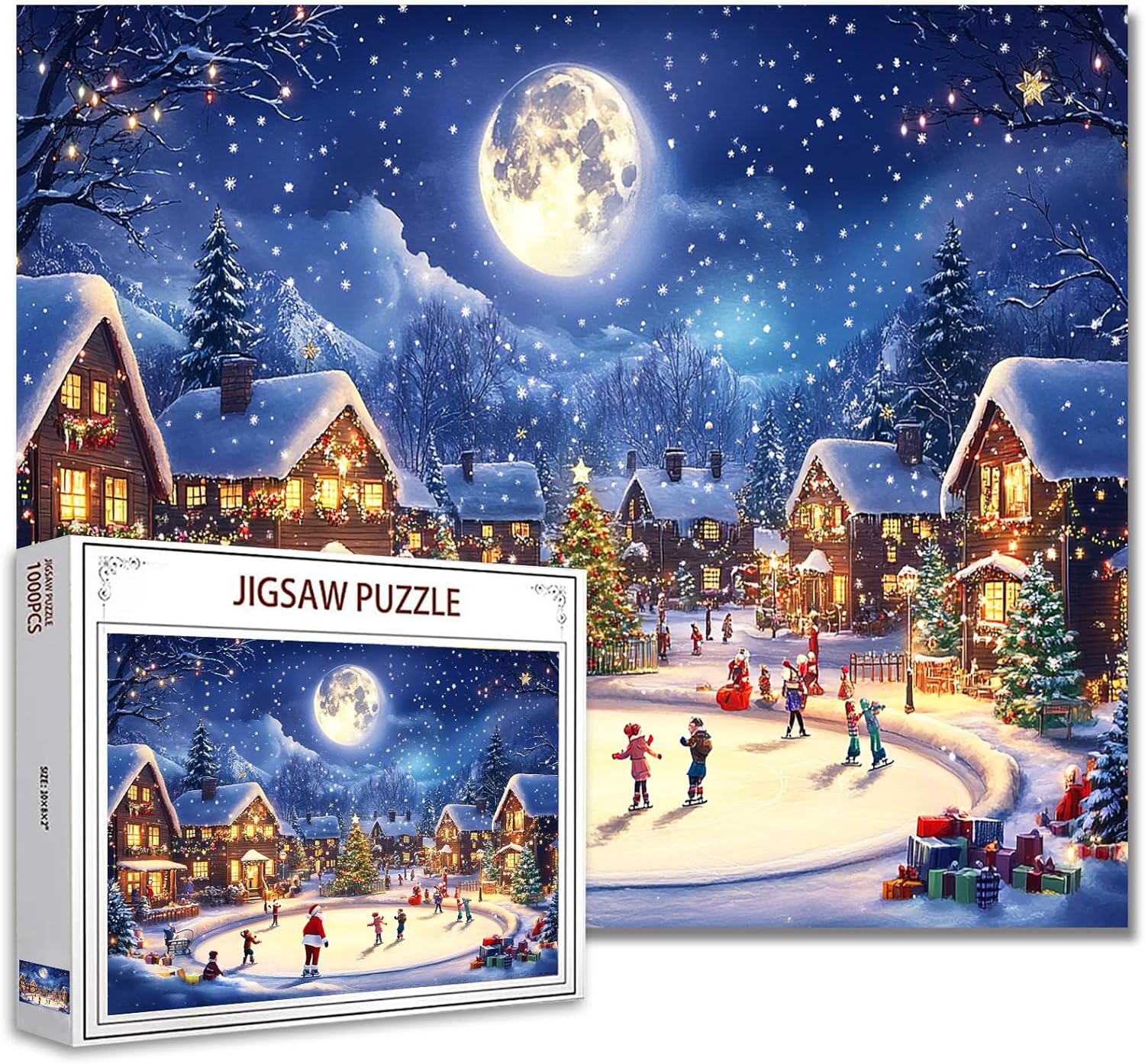tucocoo-ski-resort-puzzle-1000-teile-winterdorf-schnee image 1