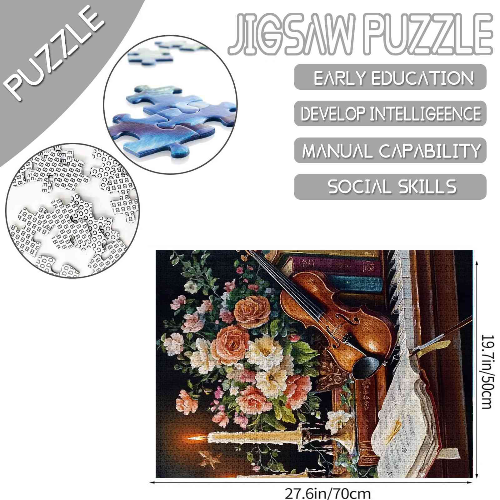 tucocoo-romantic-violin-and-roses-puzzle-1000-teile-blumen image 4