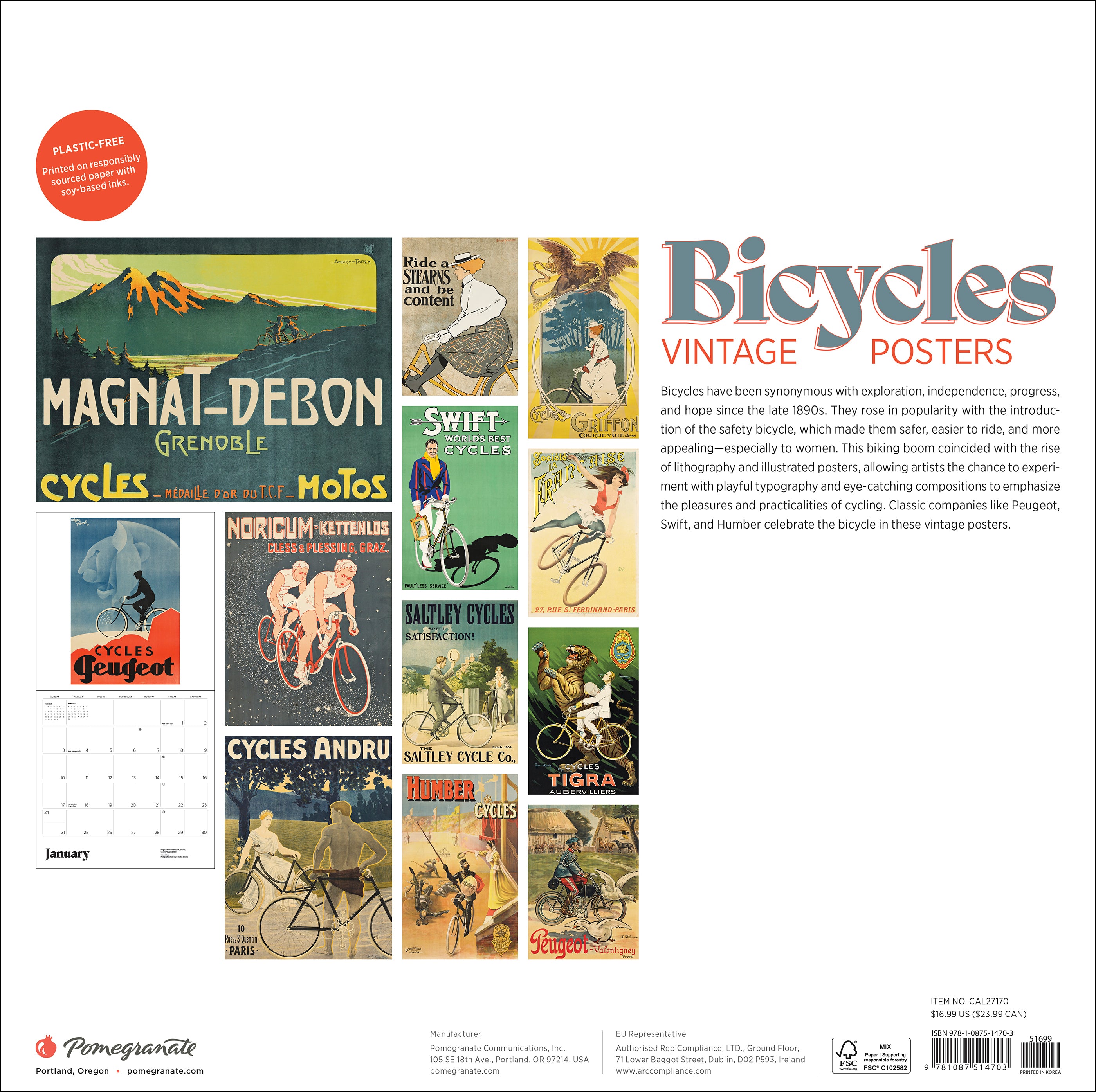 pomegranate-bicycles-vintage-posters-wandkalender-2027 image 7