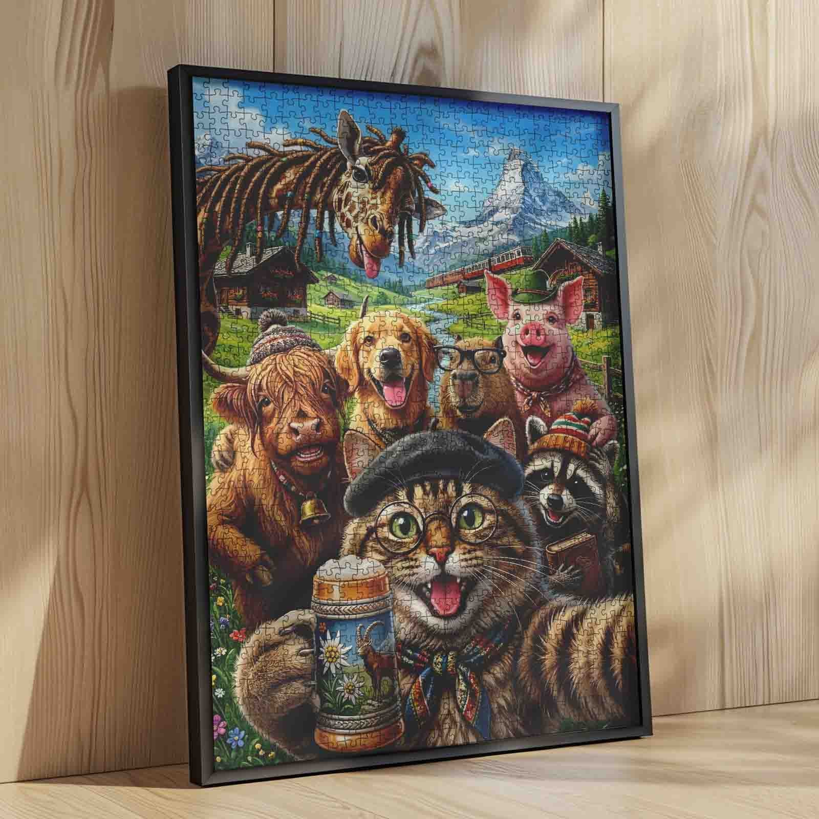 tucocoo-jigsaw-funny-alpine-animal-selfie-puzzle-1000-teile-tiere image 4