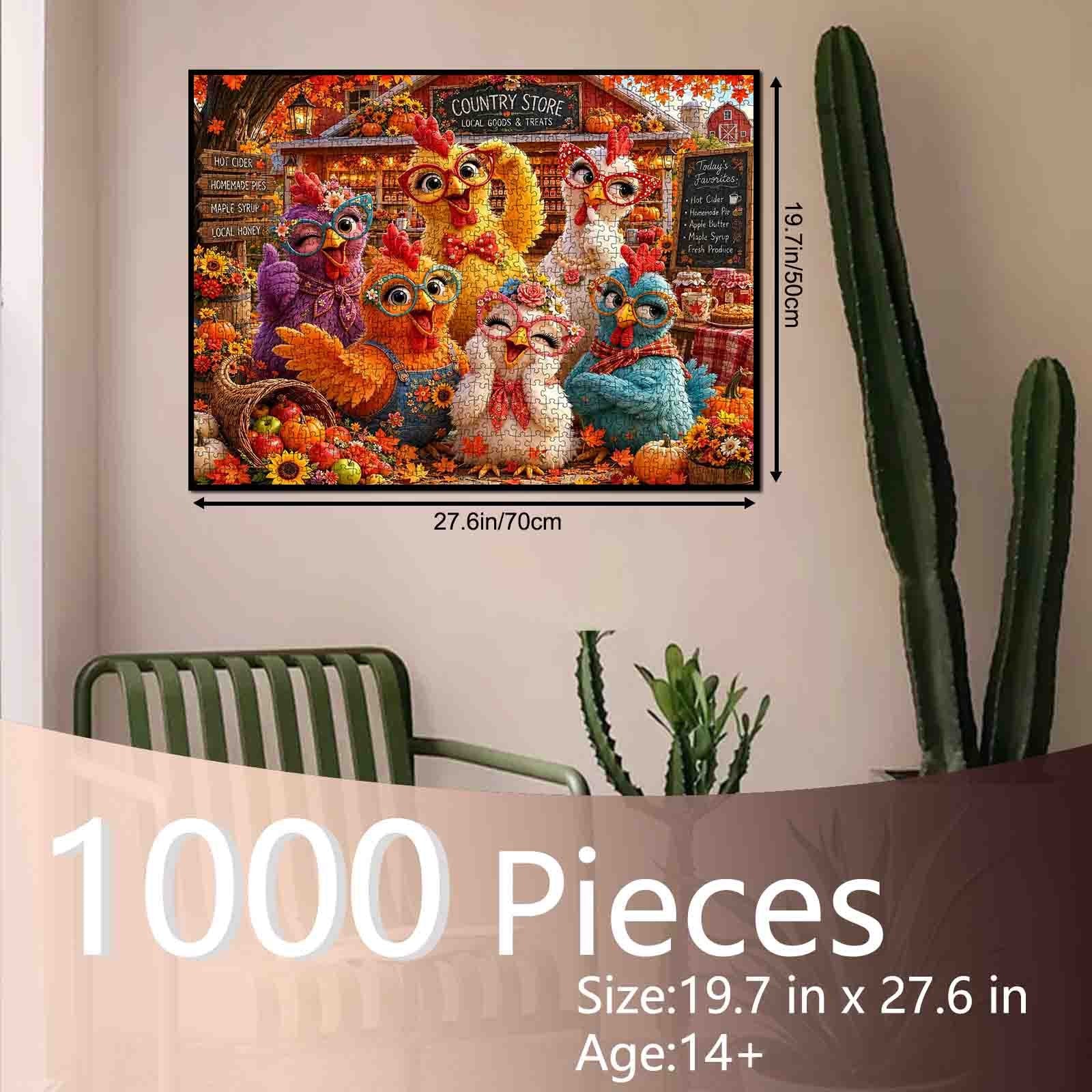 tucocoo-funny-autumn-country-chickens-puzzle-1000-teile image 5