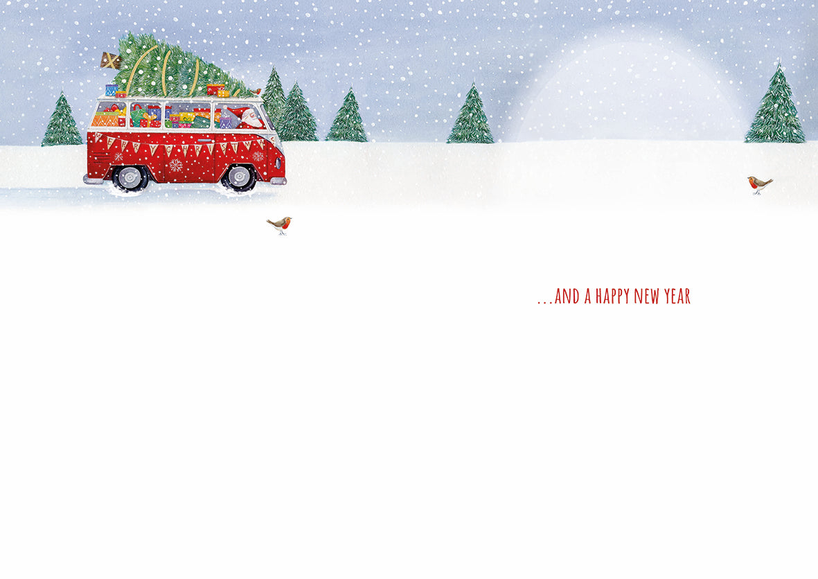 otter-house-weihnachtskarte-enkelsohn-campervan-einzelkarte image 2