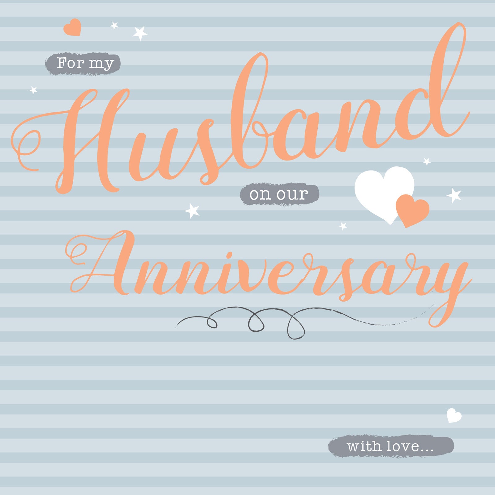 otter-house-anniversary-grey-stripes-gru-karte-ehemann image 1