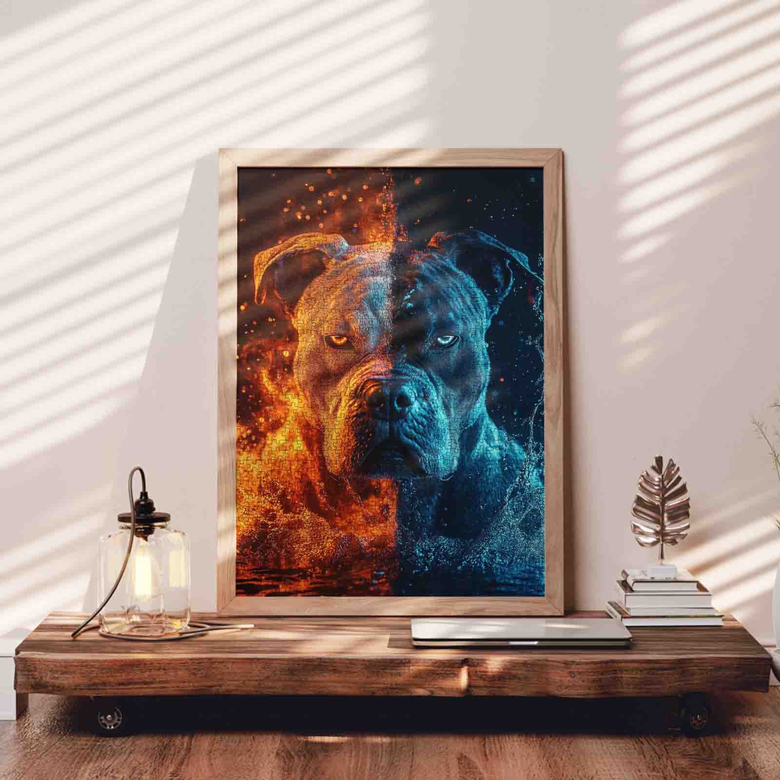 tucocoo-fire-and-ice-pitbull-puzzle-1000-teile-hund image 3