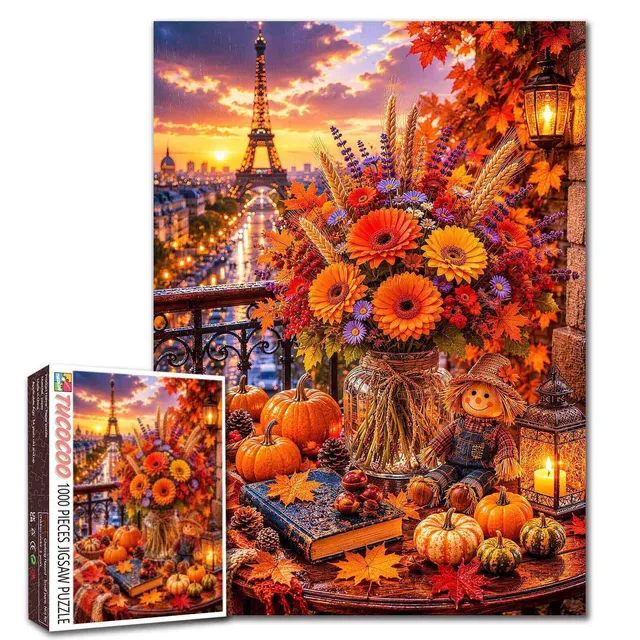 tucocoo-autumn-evening-in-paris-puzzle-1000-teile-herbst image 1
