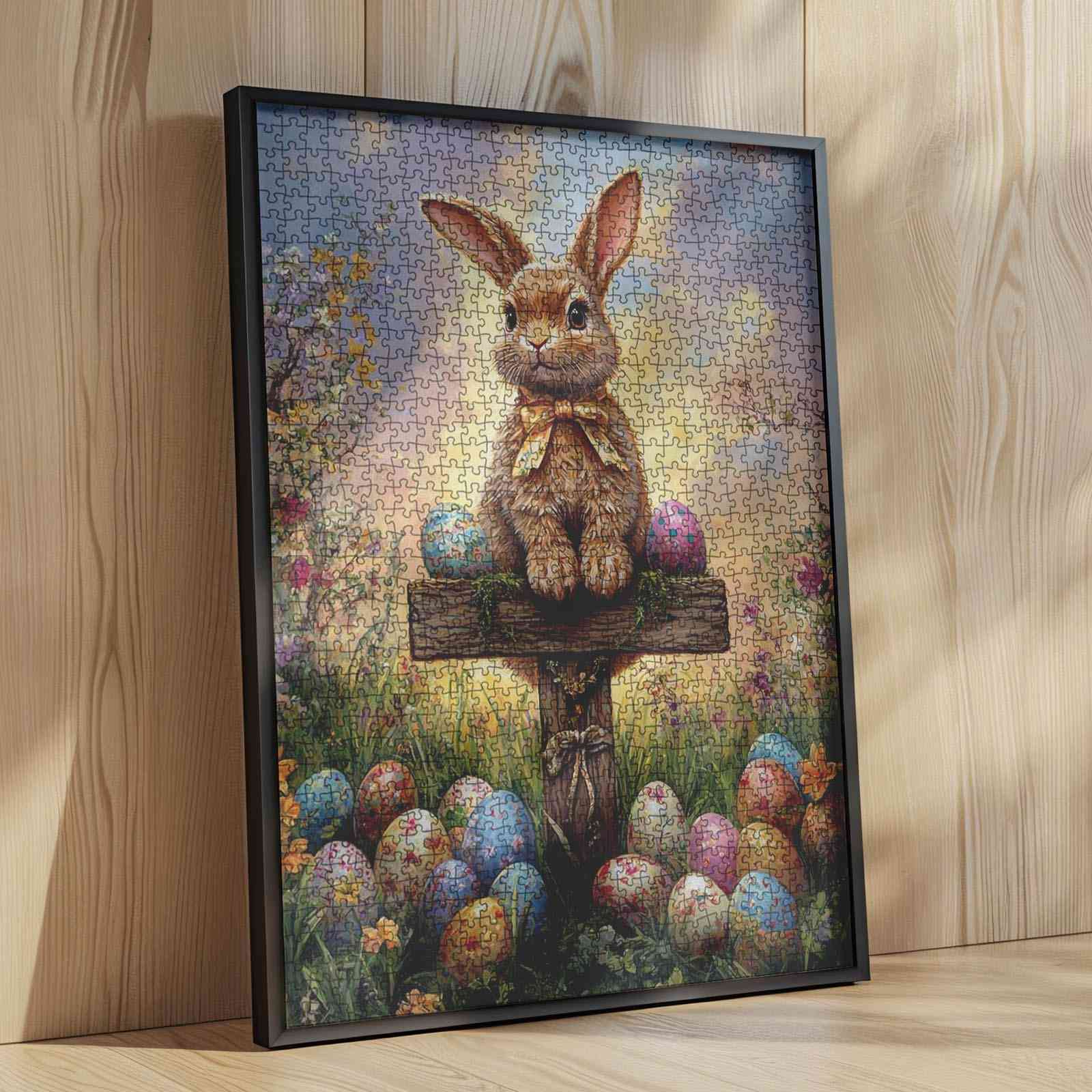 tucocoo-easter-bunny-with-colorful-eggs-puzzle-1000-teile-ostern image 4