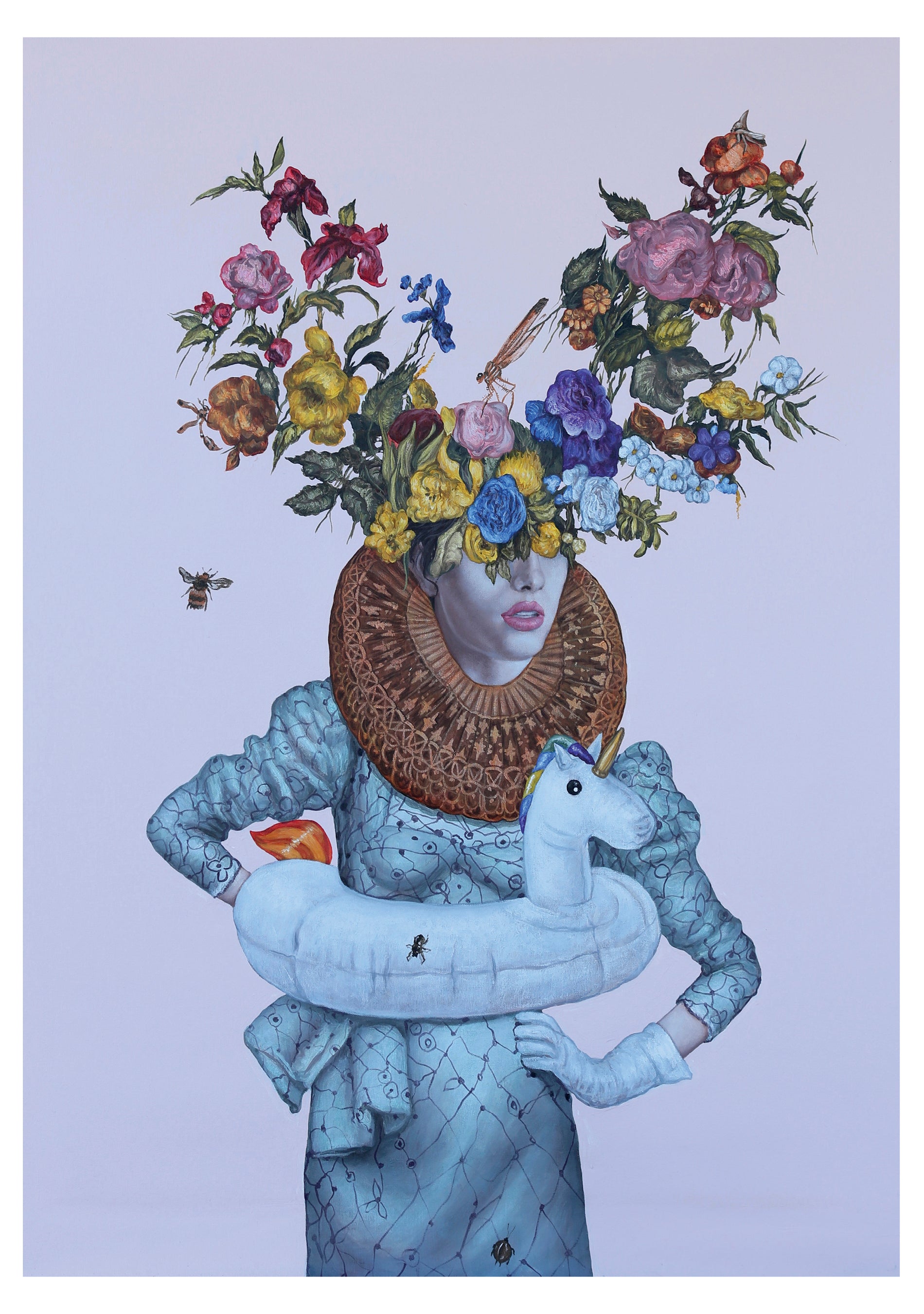 pomegranate-blank-notecards-lady-einhorn-klappkarte-einzeln image 1