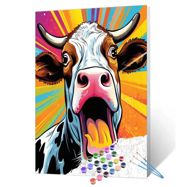 tucocoo-shocked-cow-malen-nach-zahlen-40x50-cm-pop-art-kuh image 1