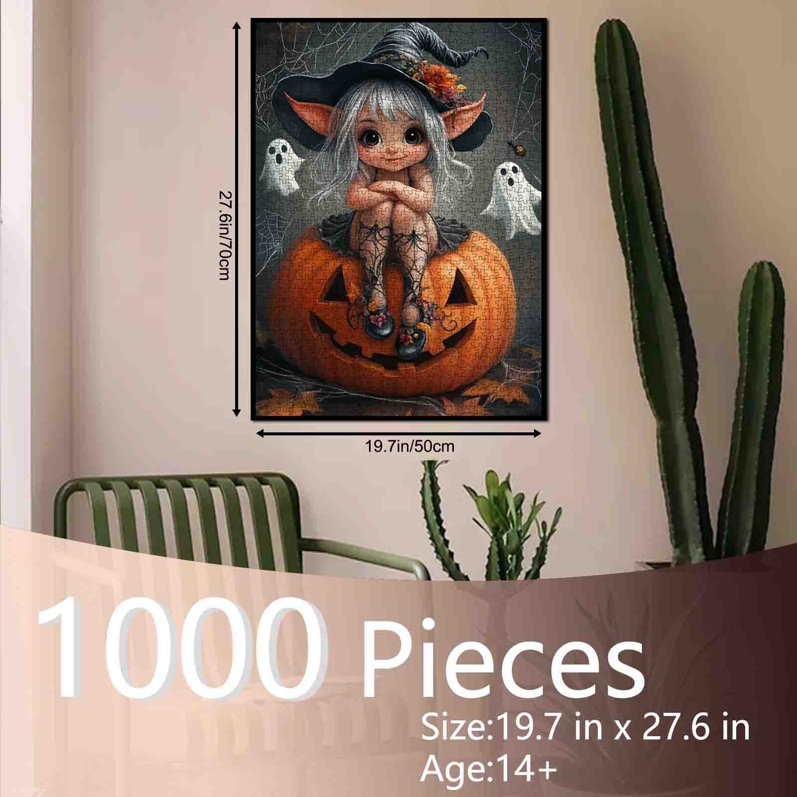 tucocoo-jigsaw-puzzles-cute-little-witch-on-pumpkin-puzzle-1000-teile image 5