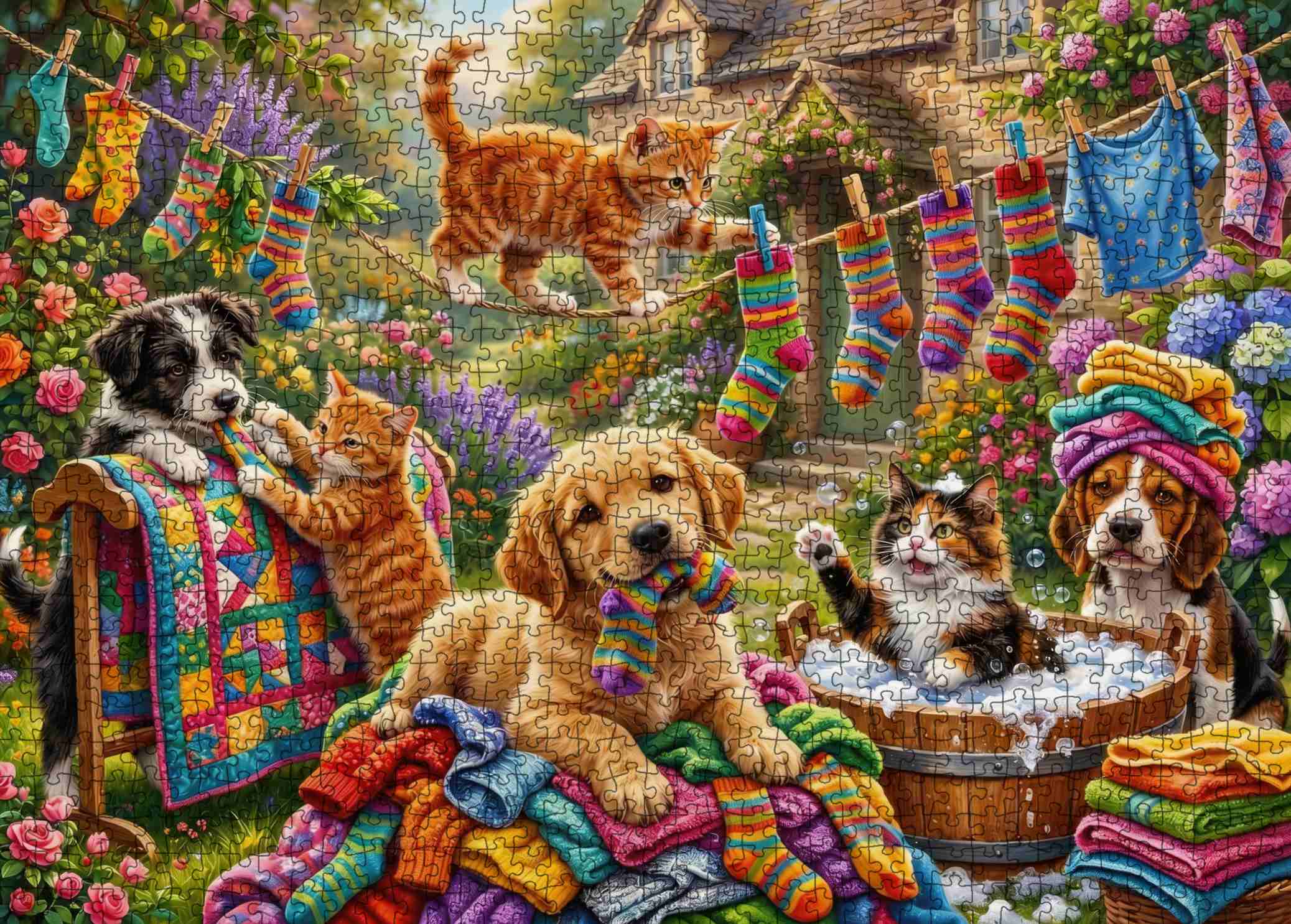 tucocoo-playful-laundry-day-pets-puzzle-1000-teile-haustiere image 2
