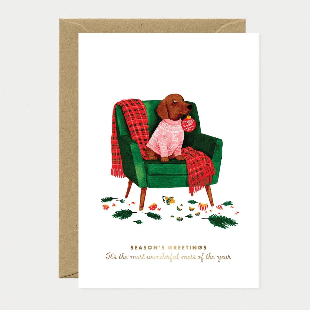 all-the-ways-to-say-mess-of-the-year-weihnachtskarte-gold image 1