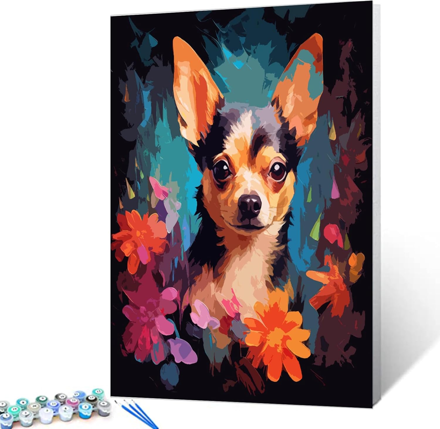 tucocoo-paint-by-numbers-abstract-chihuahua-malen-nach-zahlen-hund image 1