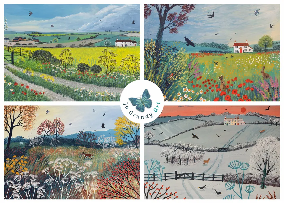 otter-house-four-seasons-jo-grundy-puzzle-1000-teile image 1