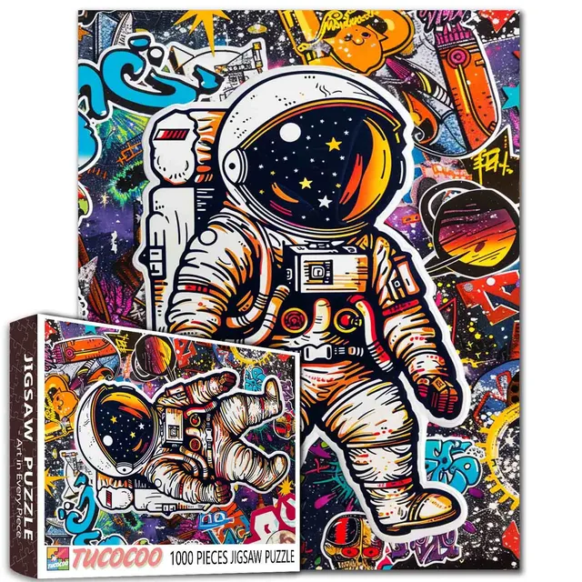 tucocoo-graffiti-astronaut-puzzle-1000-teile-street-art image 1