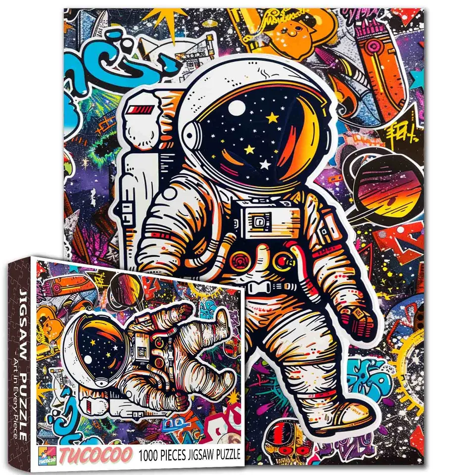 tucocoo-graffiti-astronaut-puzzle-1000-teile-street-art image 1