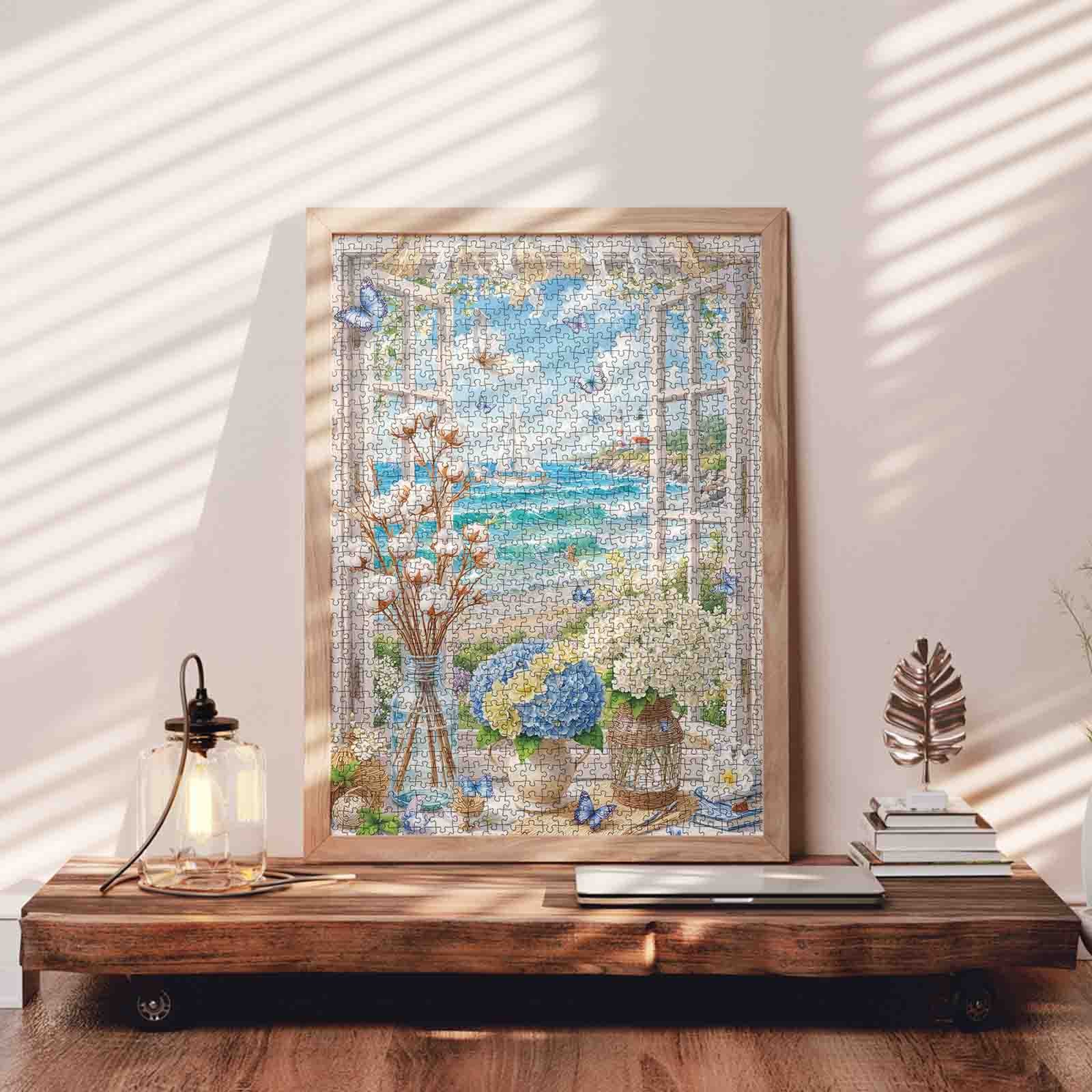 tucocoo-seaside-window-puzzle-1000-teile-hortensien image 3