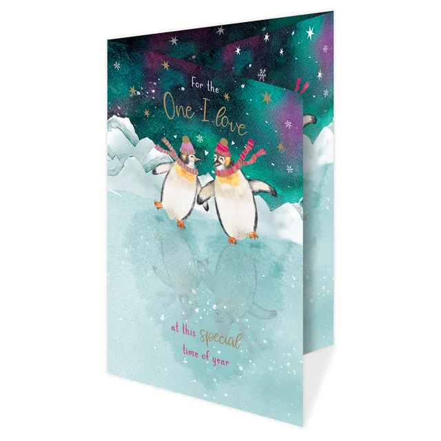 otter-house-christmas-weihnachtskarte-one-i-love-pinguine image 1