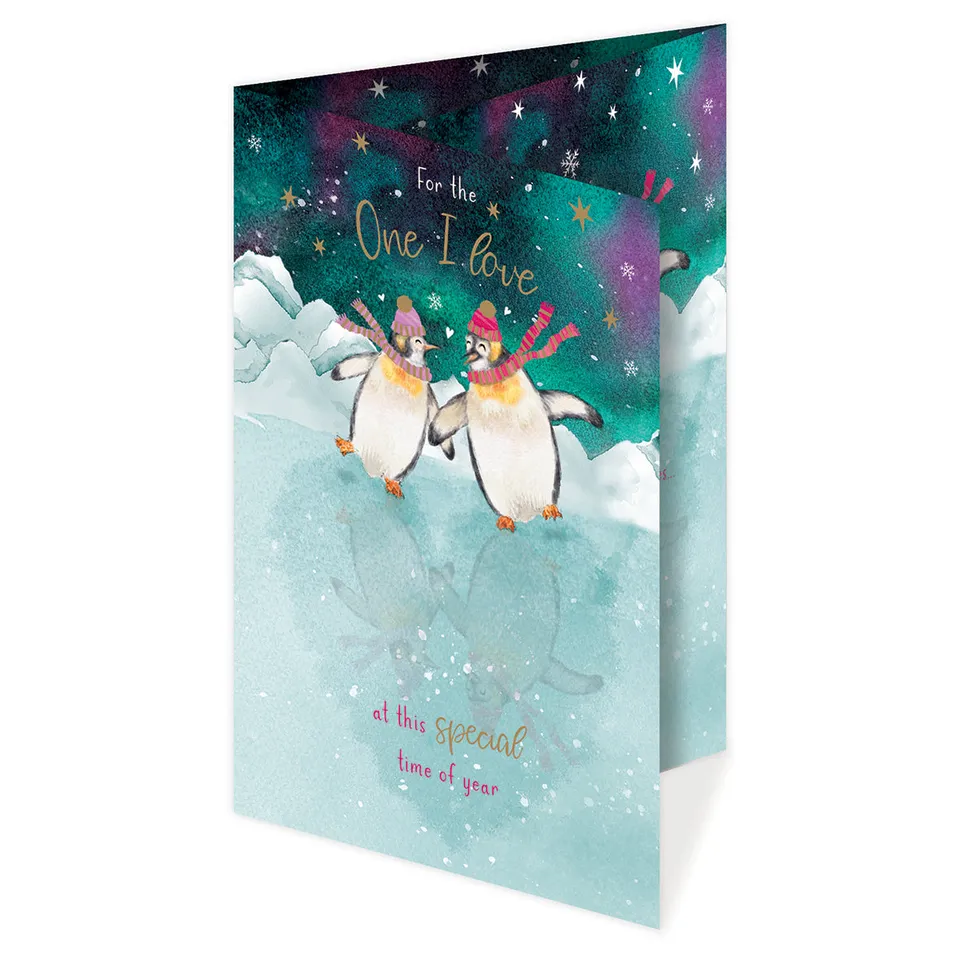 otter-house-christmas-weihnachtskarte-one-i-love-pinguine image 1