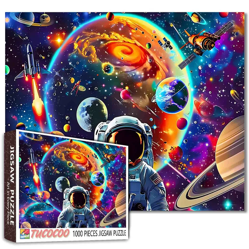 tucocoo-astronaut-with-galaxy-puzzle-1000-teile-weltraum image 1