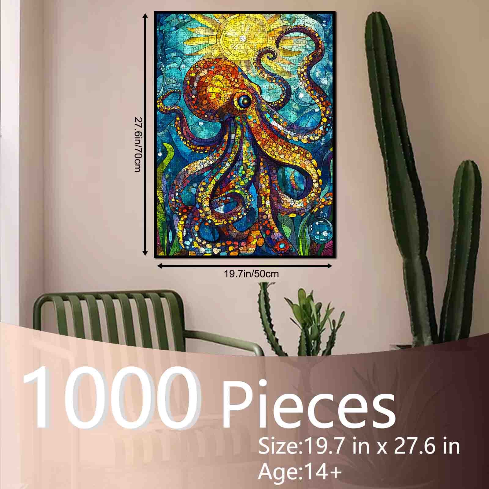 tucocoo-stained-glass-octopus-puzzle-1000-teile-oktopus image 5