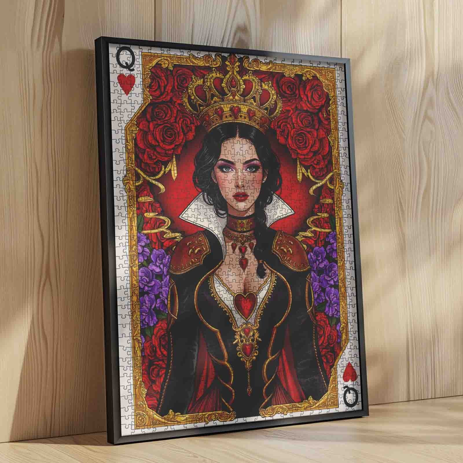 tucocoo-queen-of-hearts-puzzle-1000-teile-portrait-frau image 4