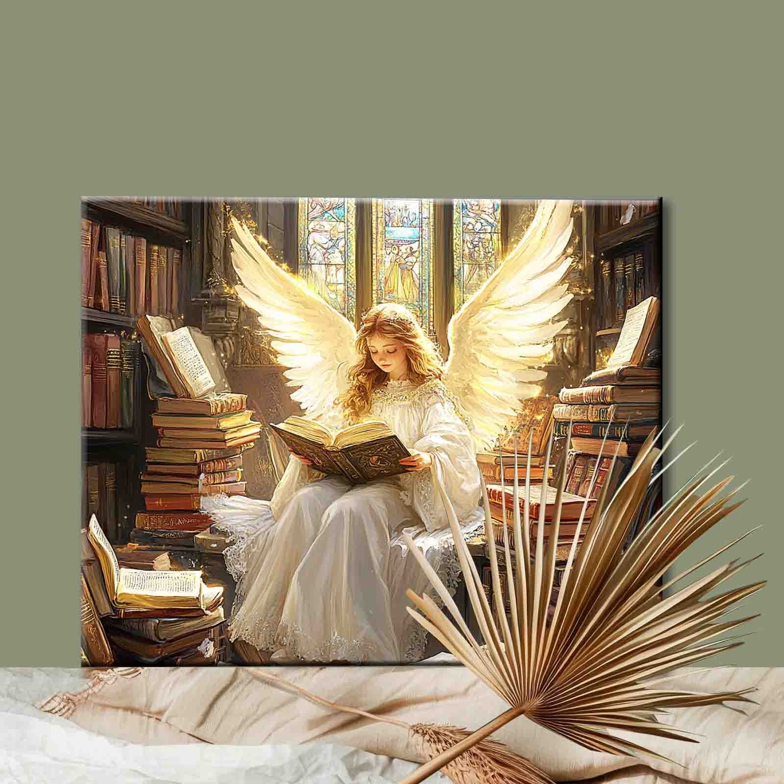 tucocoo-paint-by-numbers-engel-bibliothek-malen-nach-zahlen image 2